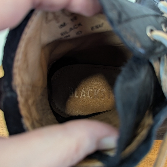 Blackstone Black Leather Lace-up Boots Mens EU 46 - Picture 10 of 16